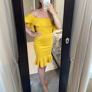 Lulus yellow formal dress
